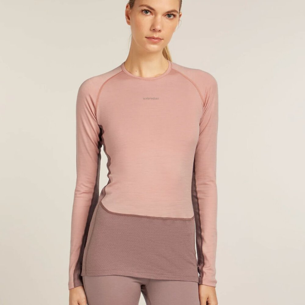 NWT Icebreaker Women's Merino 200 ZoneKnit™ Long Sleeve Crewe Thermal Top small